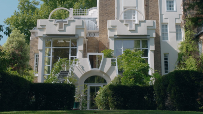 Garden view of The Cosmic House