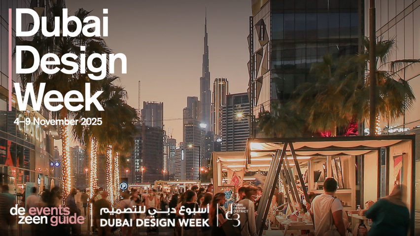 Graphic for Dezeen's guide to Dubai Design Week 2025