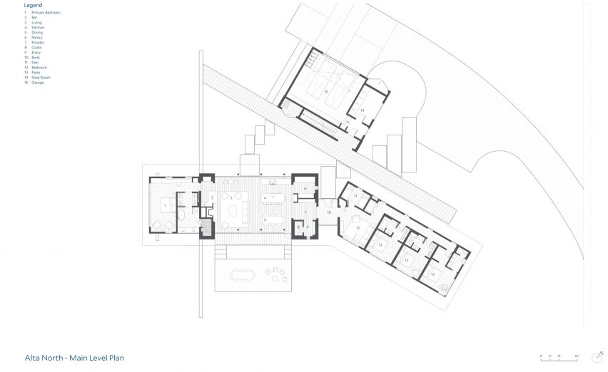Main level floor plan