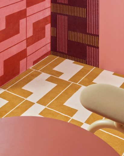 Close-up of patterns of carpet