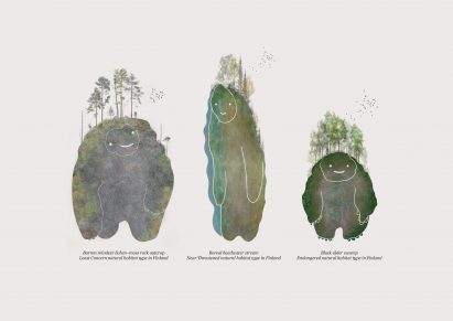 an illustration representing a thesis exploring biodiversity