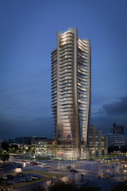 Alta Tower skyscraper in Belgrade by Zaha Hadid Architects and Bureau Cube Partners