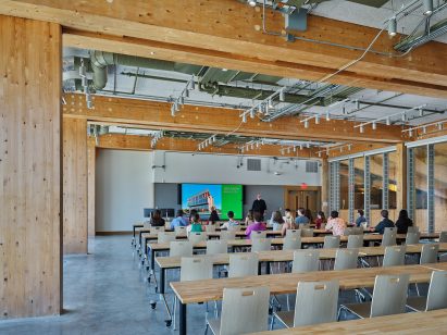 Lecture hall at the University of Arkansas by Grafton Architects