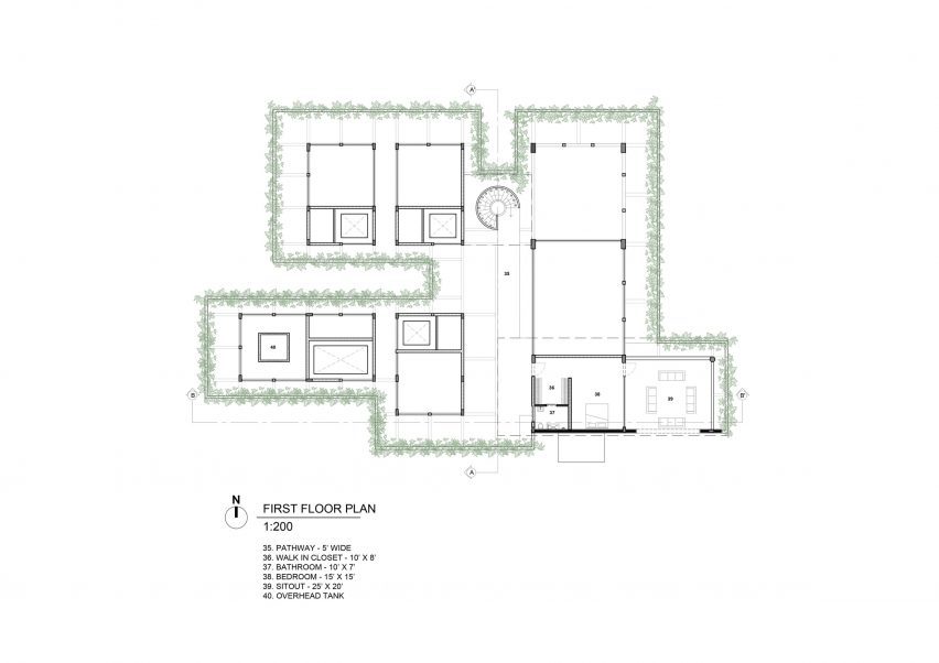 Plans of Antriya, a weekend home in Hyderabad by 23 Degrees Design Shift
