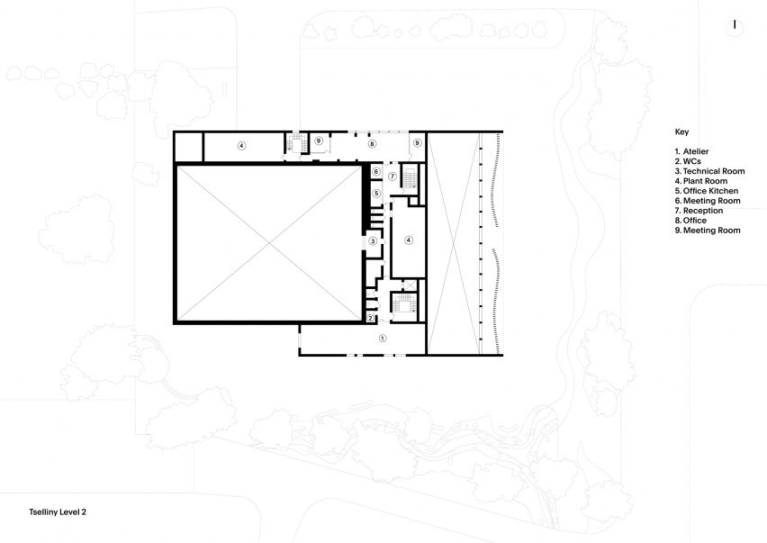 Plan of Tselinny Center of Contemporary Culture by Asif Khan