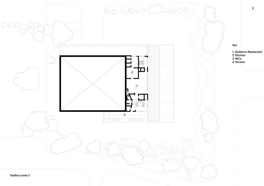 Plan of Tselinny Center of Contemporary Culture by Asif Khan