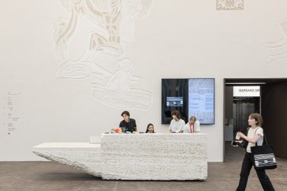 Foyer interior at Tselinny Center of Contemporary Culture by Asif Khan