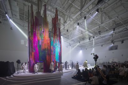 Auditorium interior at cultural centre by Asif Khan