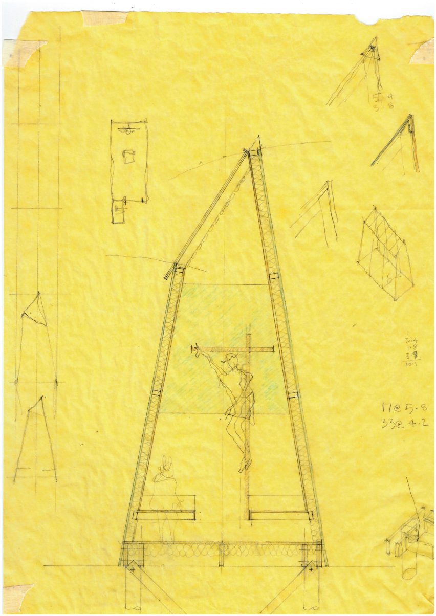 Section of The Chapel of St Thérèse of Lisieux by Bull O'Sullivan Architecture