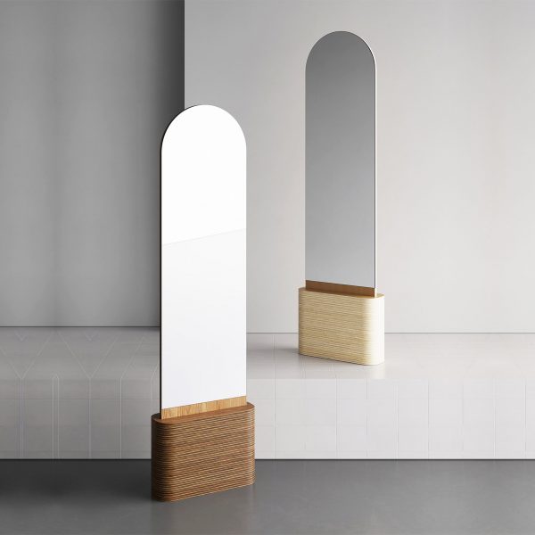 Mirror with plywood base