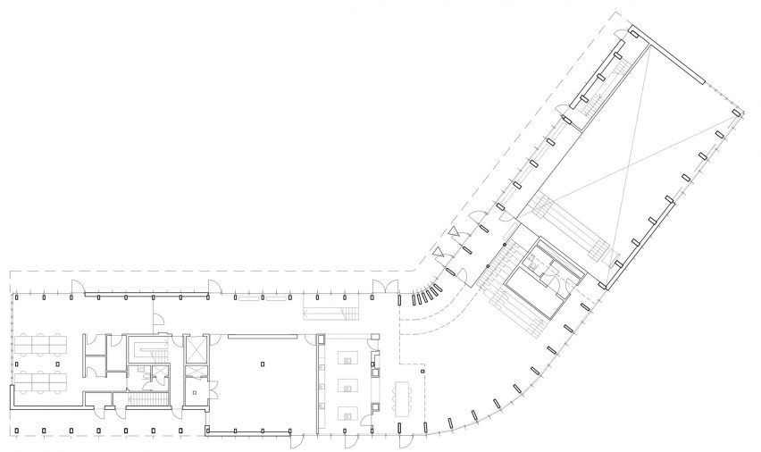 Ground floor plan of Centre for Health by Dorte Mandrup