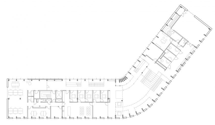 First floor plan of Centre for Health by Dorte Mandrup