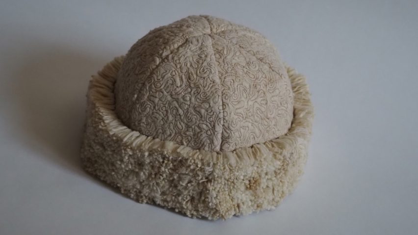 Cigarette butt hat by Olivia Gino