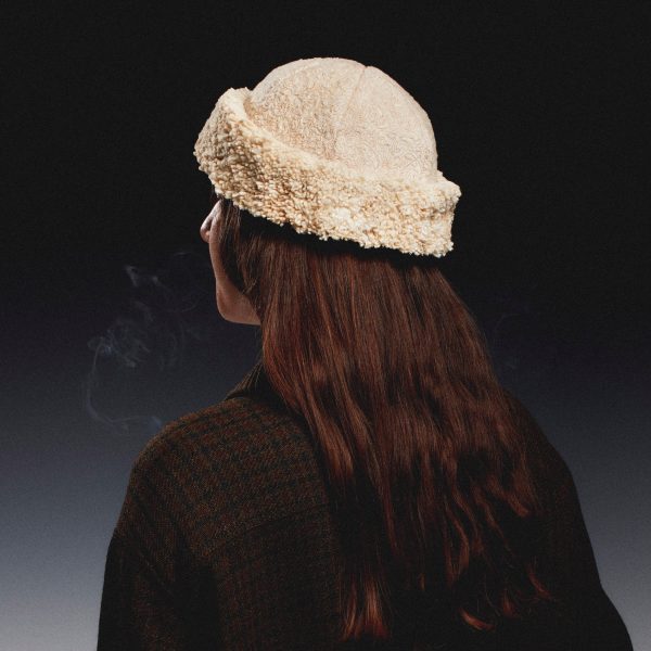 Cigarette butt hat by Olivia Gino