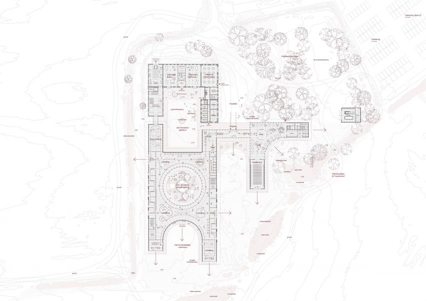 Site plan of Museum Wegner by Cobe