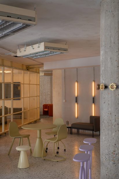 Seating area in Sancal's Madrid showroom