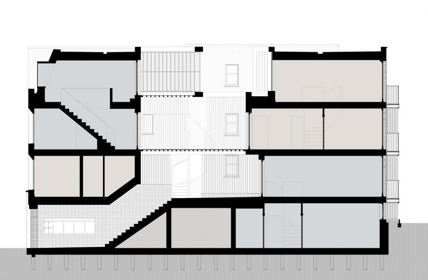 Section of 112 Peckham High Street by Cuozzo.Company