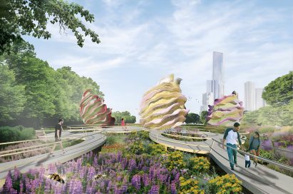 structures built in public space to educate about ecosystems