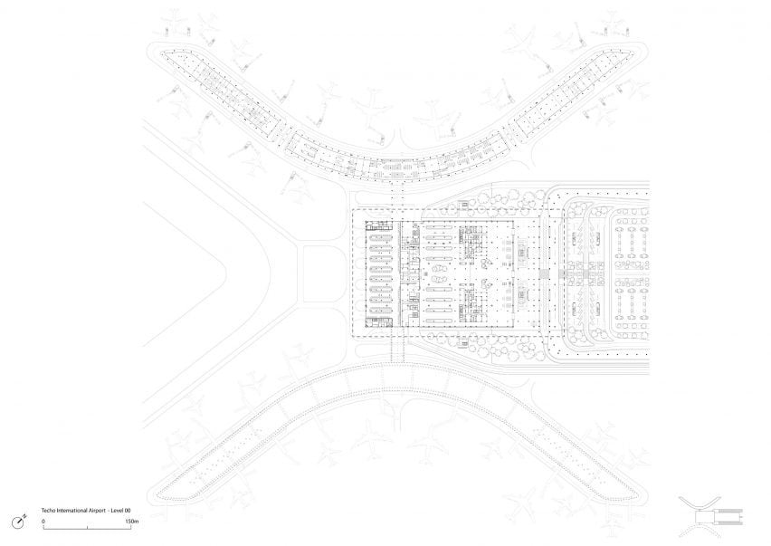 Ground floor plan of Techo International Airport by Foster + Partners