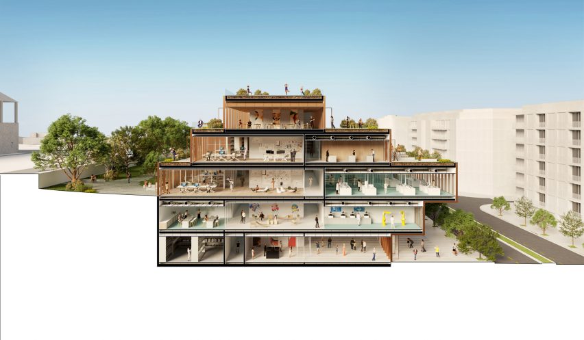 Section of GOe by BIG and Bat Architecture