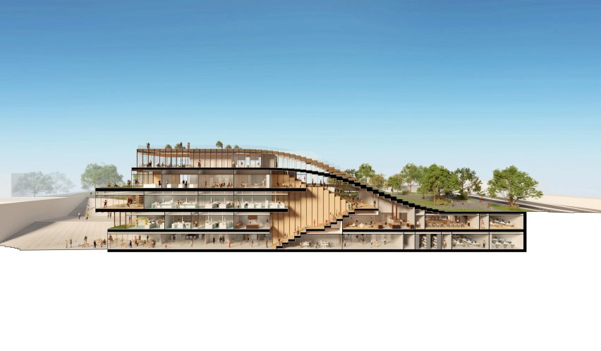 Section of GOe by BIG and Bat Architecture
