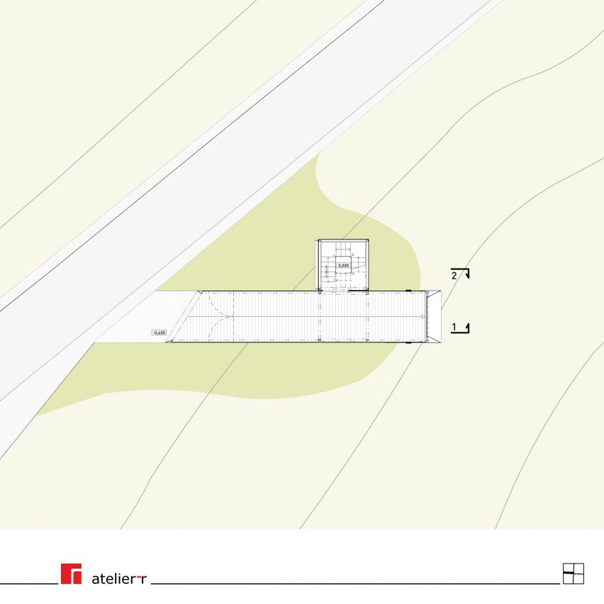Ground level plan of Lookout Above Litomyšl by Atelier-r