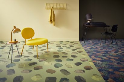Room with patterned flooring