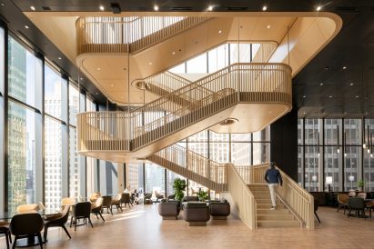 The Exchange staircase in JPMorgan New YorkHQ