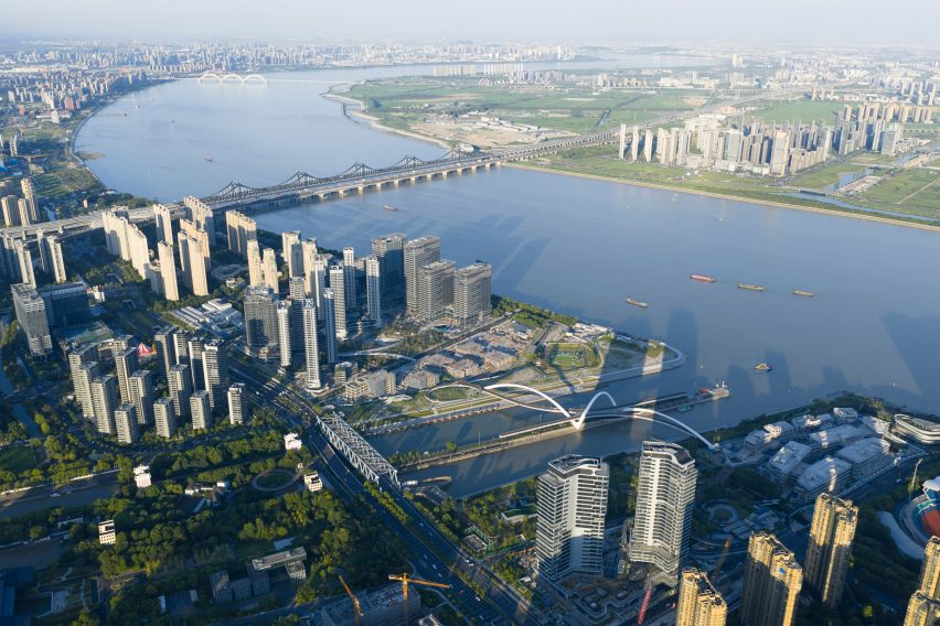 Grand Canal Gateway Bridge in Hangzhou by Zaha Hadid Architects