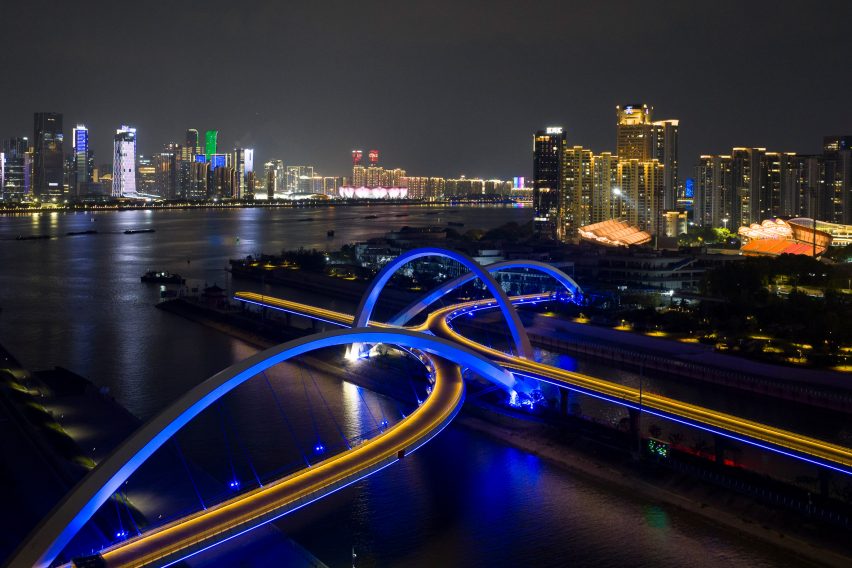 Grand Canal Gateway Bridge in Hangzhou by Zaha Hadid Architects