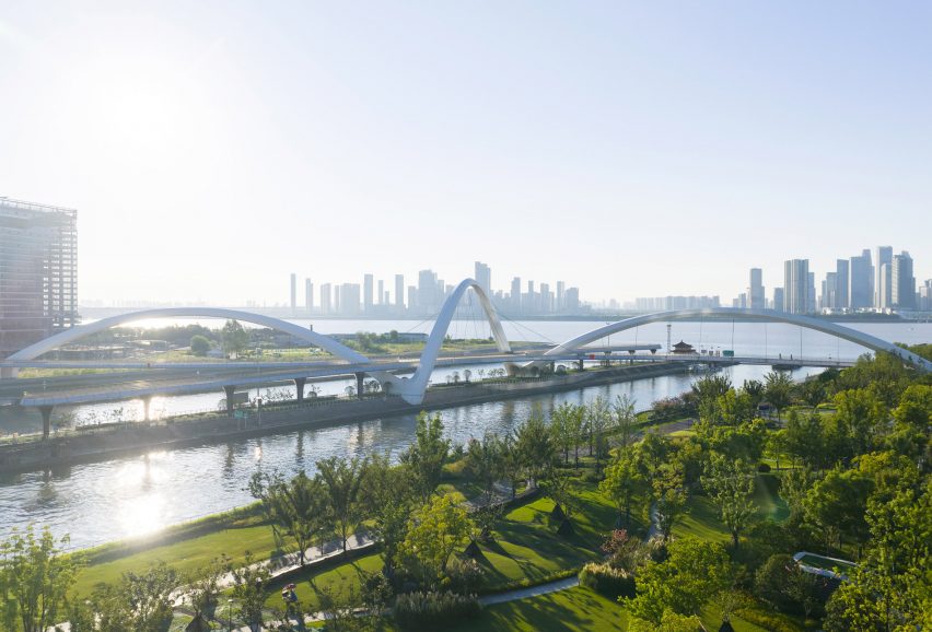 Grand Canal Gateway Bridge in Hangzhou by Zaha Hadid Architects