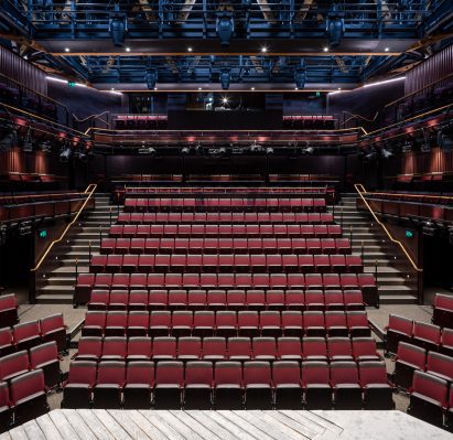 Auditorium within arts venue by Haworth Tompkins and Athfield Architects