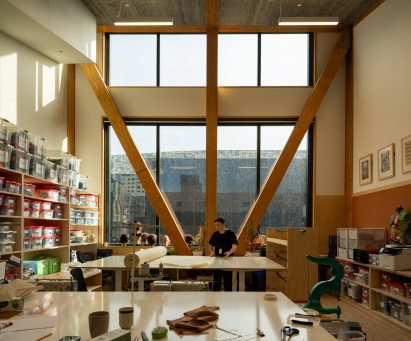 Workspace within The Court Theatre by Haworth Tompkins and Athfield Architects