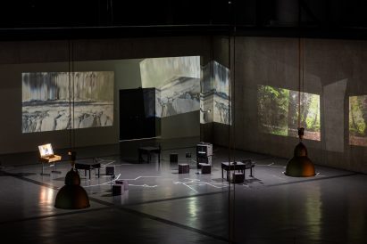 a photograph of an exhibition
