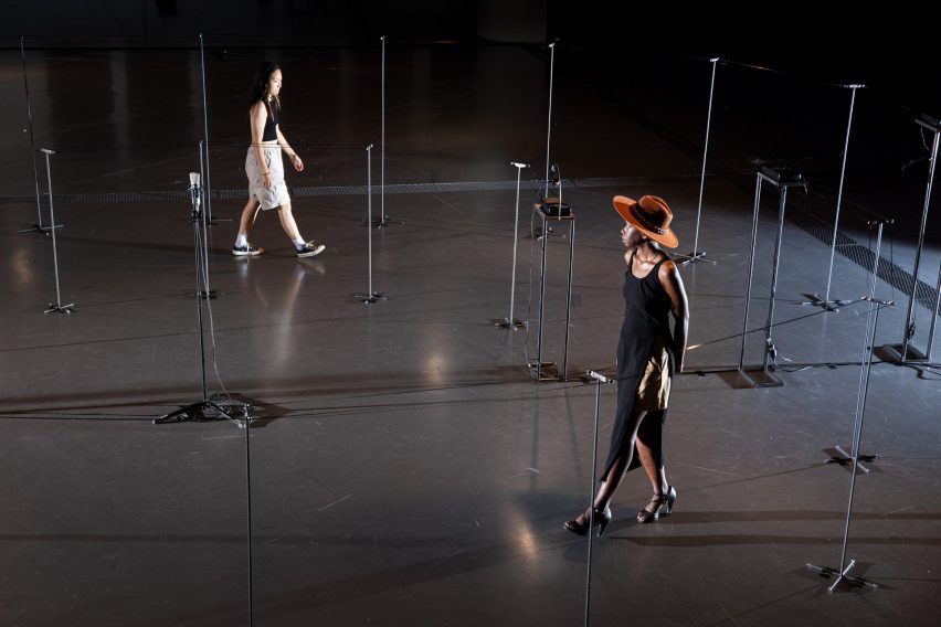 two models walking