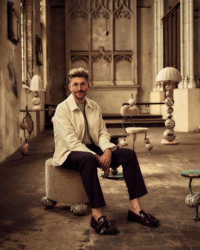Henry Holland with his debut furniture collection