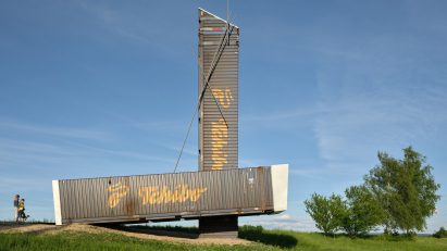 Shipping container lookout tower