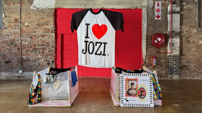 I heart Jozi Tshirt in The Price of Gold exhibition at Design Week South Africa