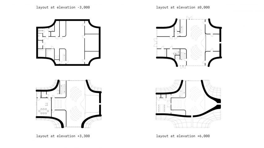 Plans of Holy Trinity Church by Aranchii Architects