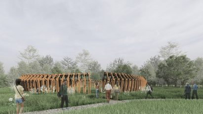a visualisation of a pavilion