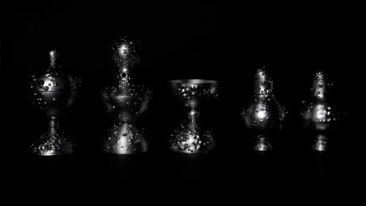 an image of trophies against a black background