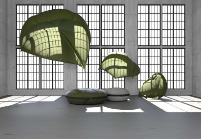a photograph of parachutes