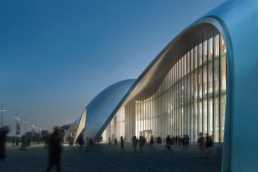 Render of Isola Della Musica opera house by Renzo Piano Building Workshop and PTW Architects