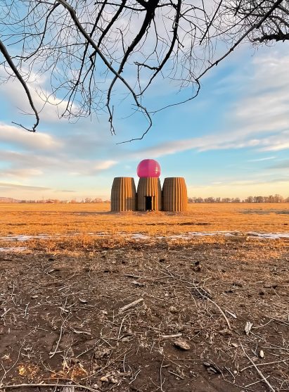 3D-printed adobe structure, from Lo-TEK Water by Julia Watson