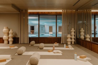 Workout room interior by TiggColl at Mason & Fifth Westbourne Park by AHMM