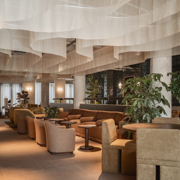 Lounge interior by TiggColl at Mason & Fifth Westbourne Park by AHMM