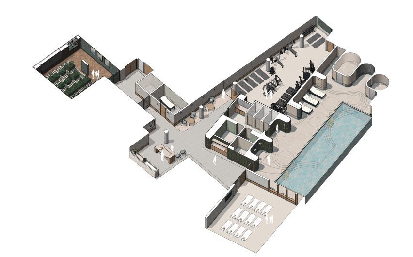 Lower ground floor interior design scheme