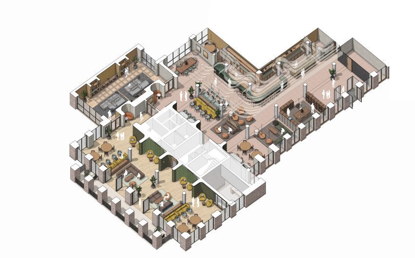 Upper ground floor interior design scheme