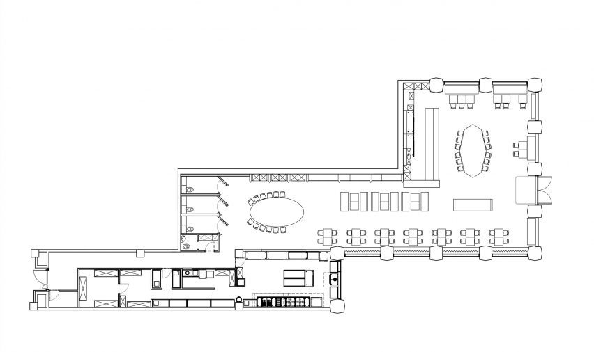 Millo restaurant Bucharest layout