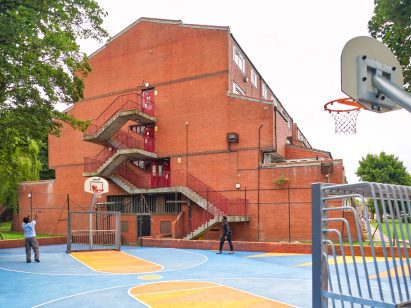 Basketball court in Mitcham, London